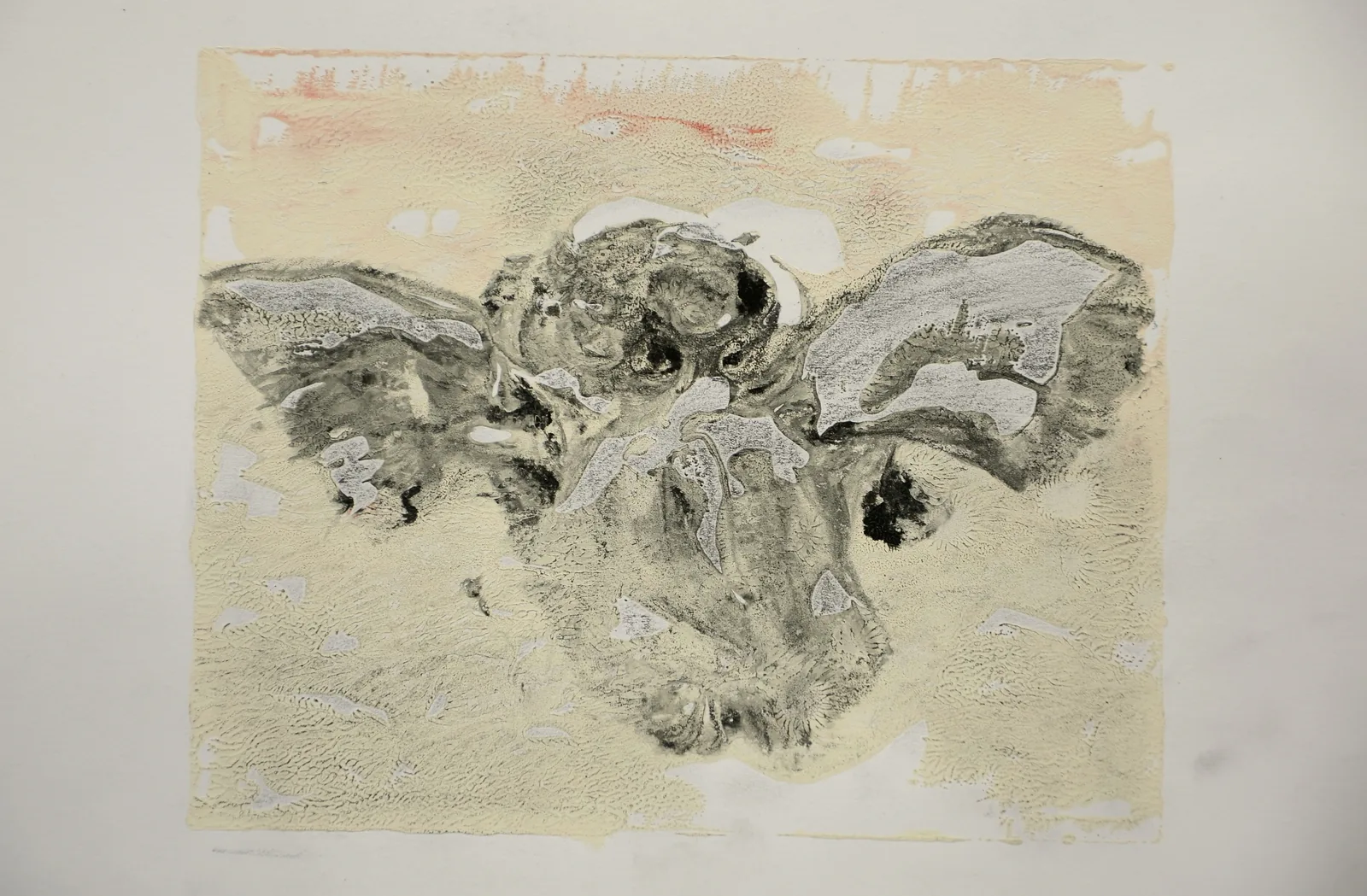 die eule,acryl ,tusche auf papier ,din a 4.2015